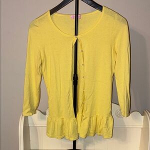 Lilly Pulitzer Yellow Button-Down Blouse